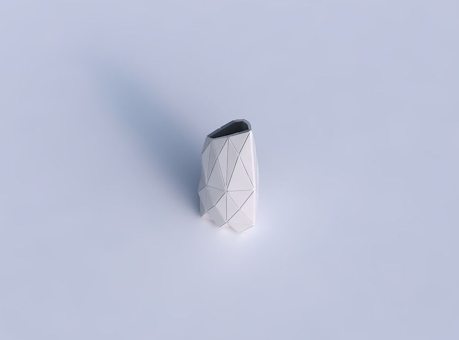 Vase tipped triangle with triangle plates 3D print model_1