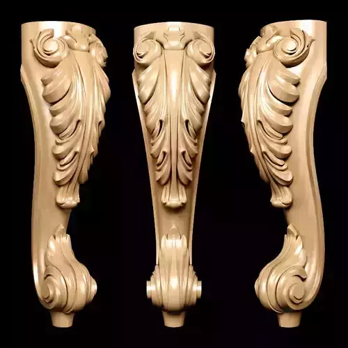 Classic carved leg 3D model