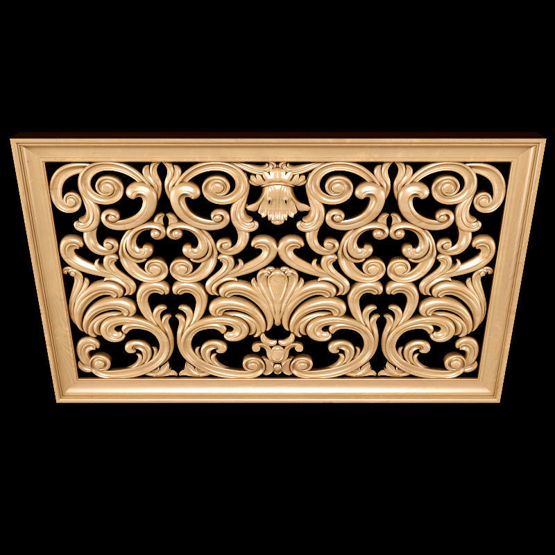 Classical decorative screen 3D model_2
