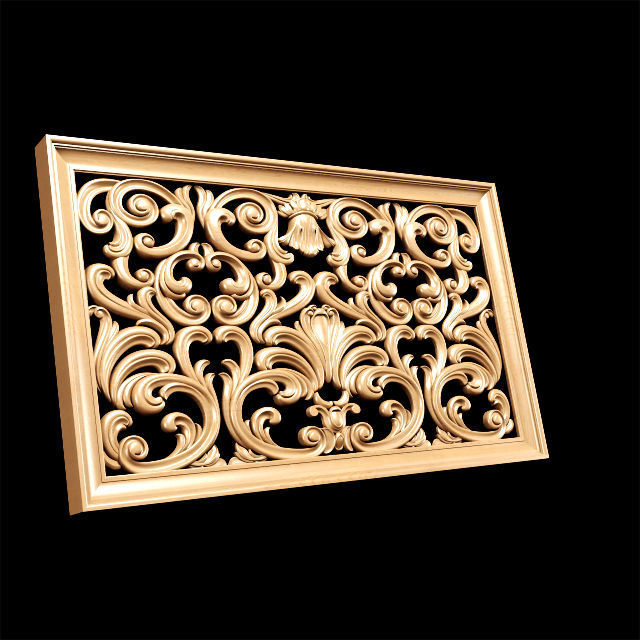 Classical decorative screen 3D model_3