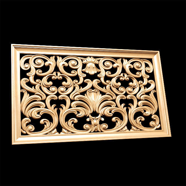Classical decorative screen 3D model_4
