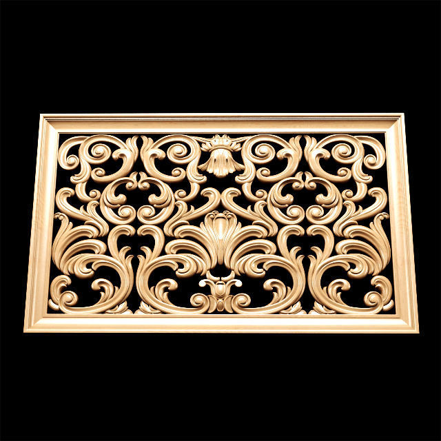 Classical decorative screen 3D model_5