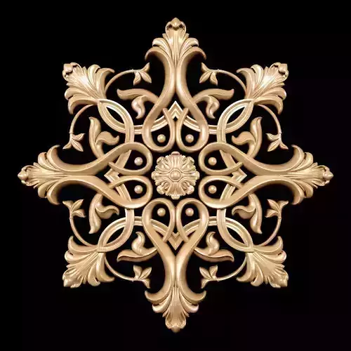 Classic style carving rosette