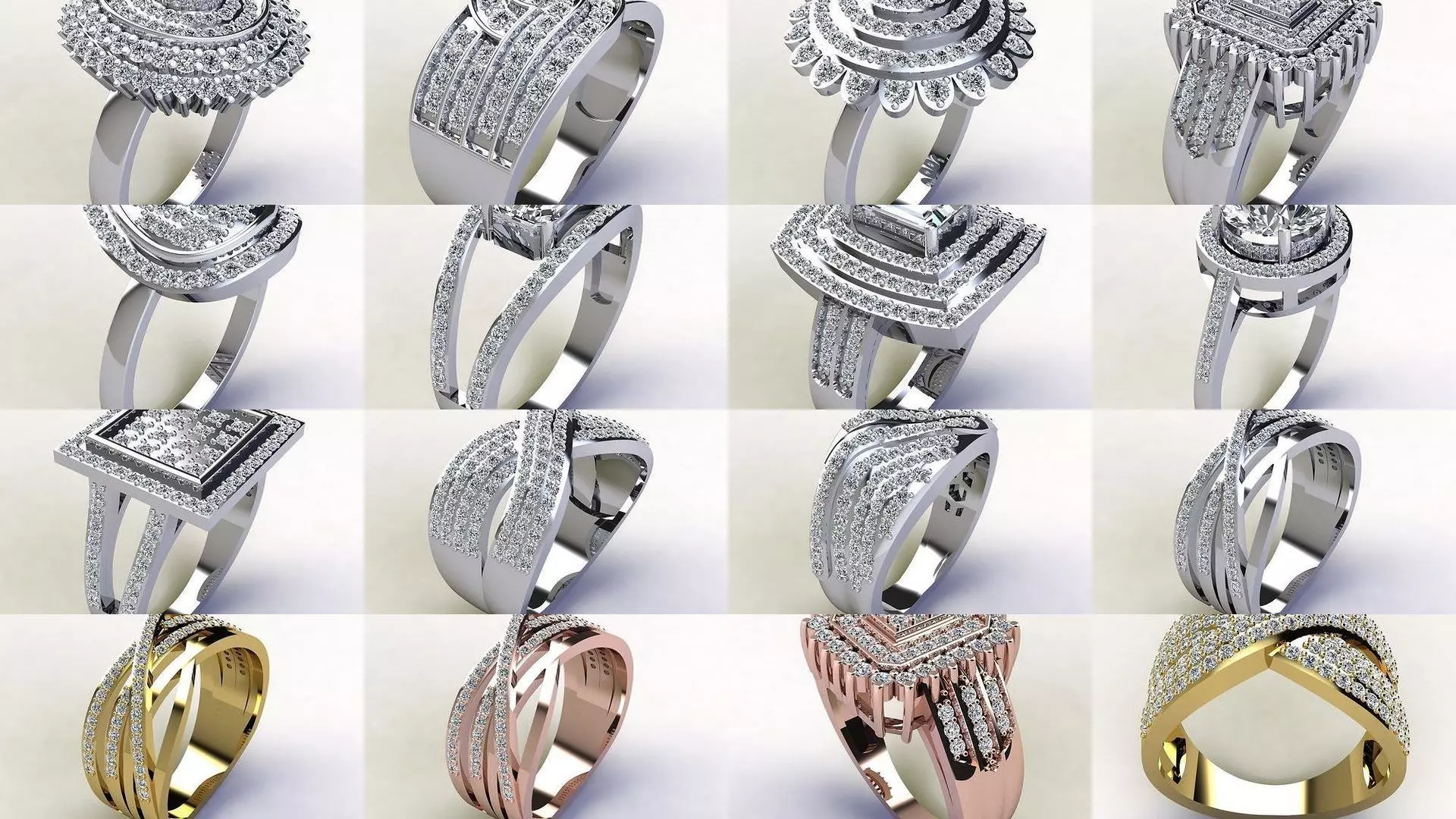 28 Fancy Big Collection Ring  _0