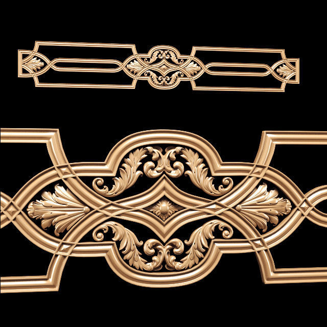 Classic style carved decor 3D model_3