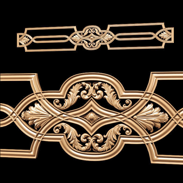 Classic style carved decor 3D model_5