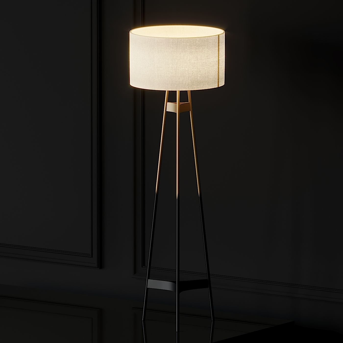 BRACE OMBRE FLOOR LAMP CB2 Exclusive 3D model_1