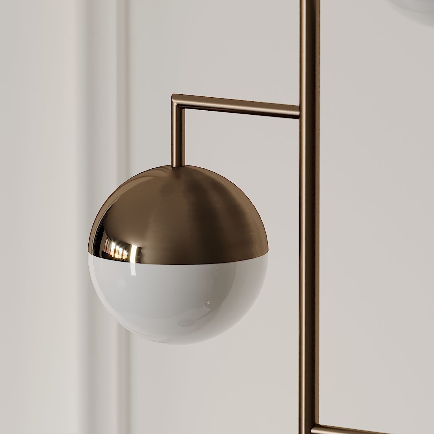 ORBS CHAMPAGNE FLOOR LAMP CB2 Exclusive 3D model_1