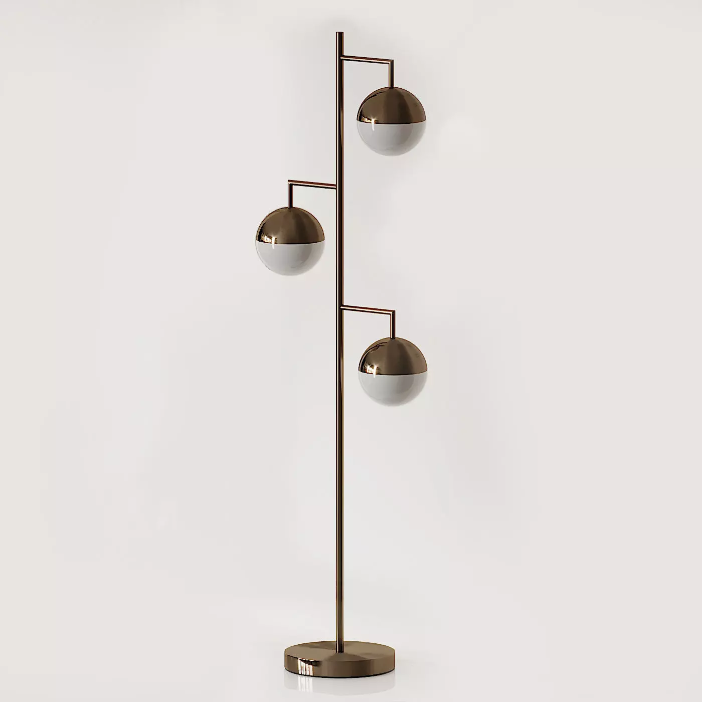 ORBS CHAMPAGNE FLOOR LAMP CB2 Exclusive 3D model_0