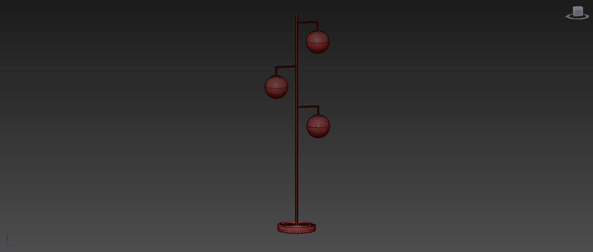 ORBS CHAMPAGNE FLOOR LAMP CB2 Exclusive 3D model_6