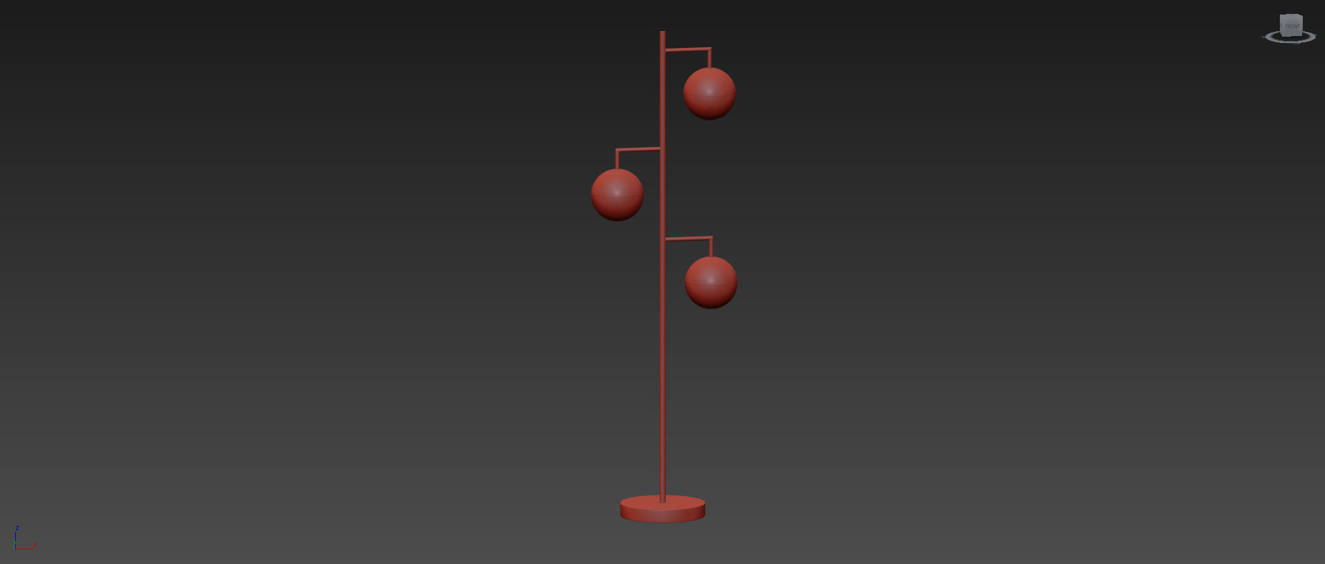 ORBS CHAMPAGNE FLOOR LAMP CB2 Exclusive 3D model_7