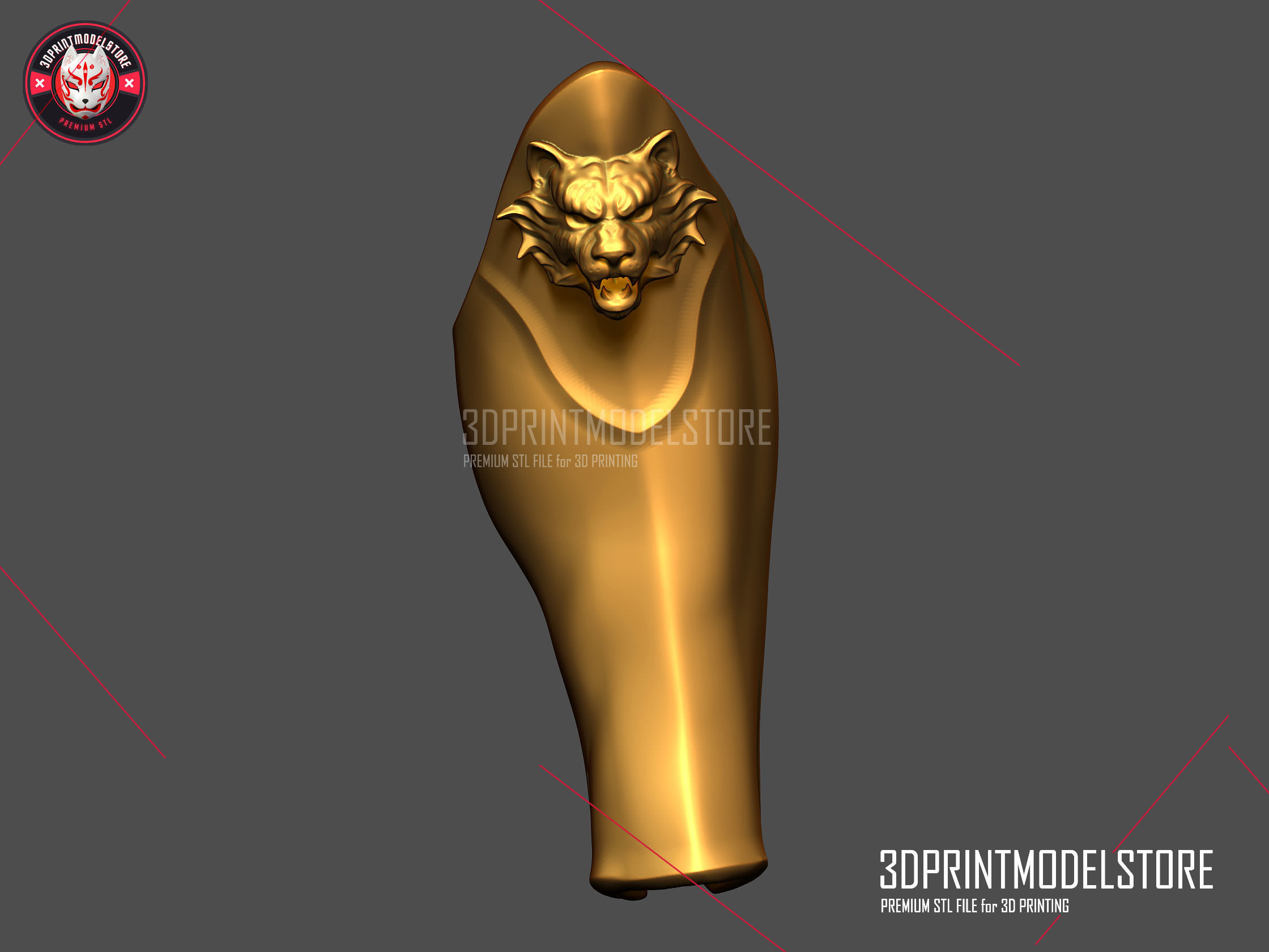 Tiger Roman Muscle Armor Leg Larp Armor Cosplay Halloween 3D print model_2