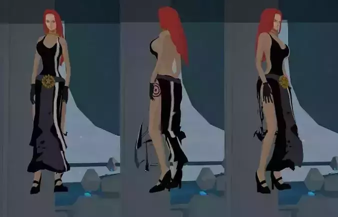 One piece VRChat Character - Baccarat Low-poly 3D model