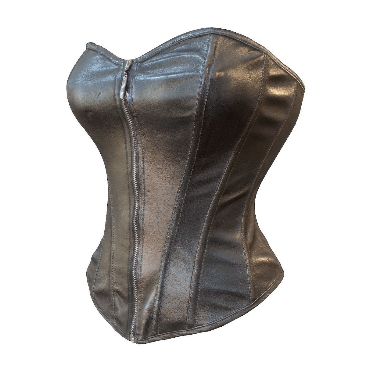 Simple leather corset Low-poly 3D model_5