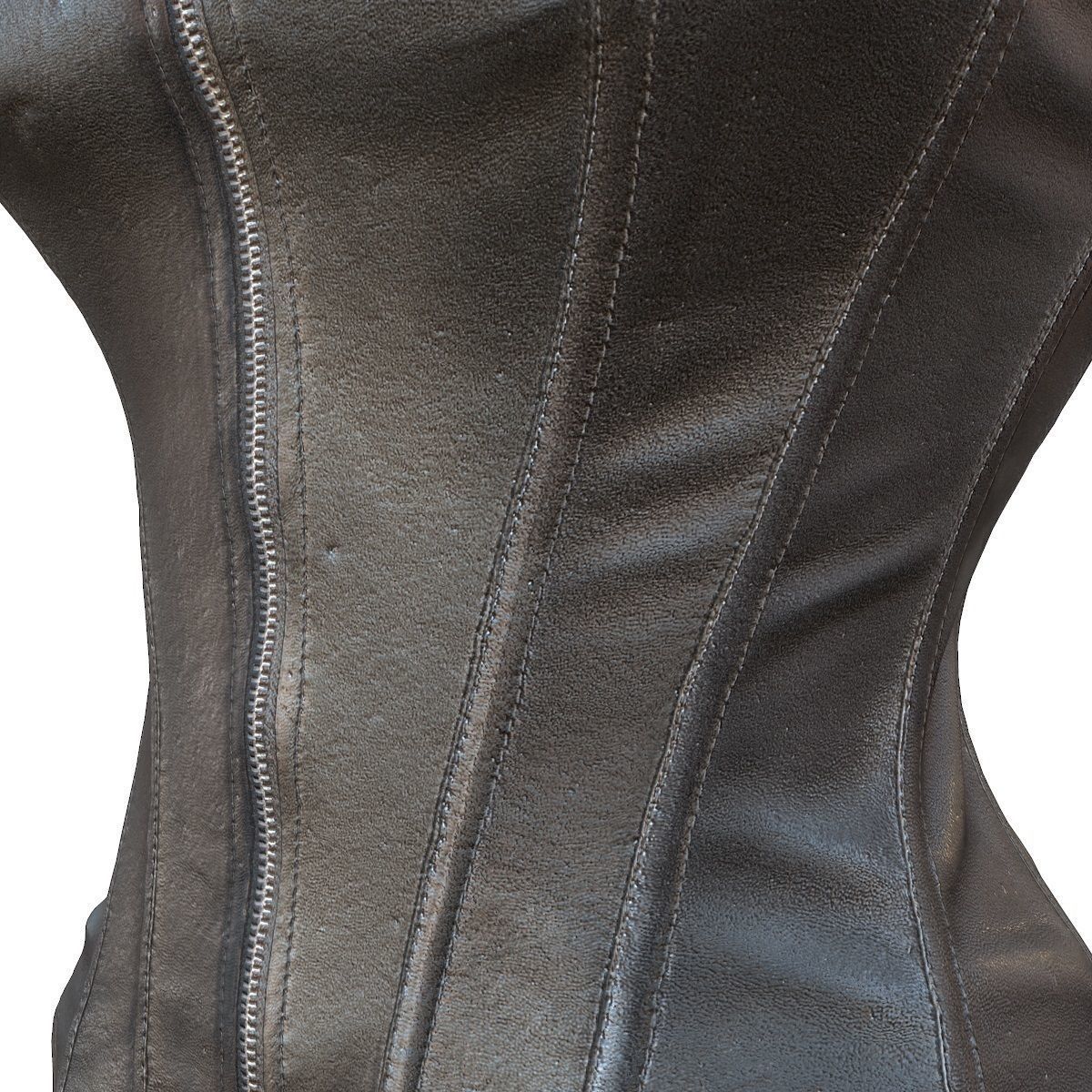 Simple leather corset Low-poly 3D model_4