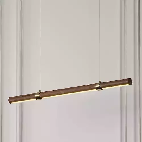 Linear Wood LED Pendant 3D model