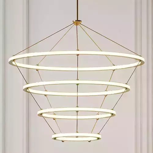 Halo Chandelier 4 Rings by The Future Perfect 3D model