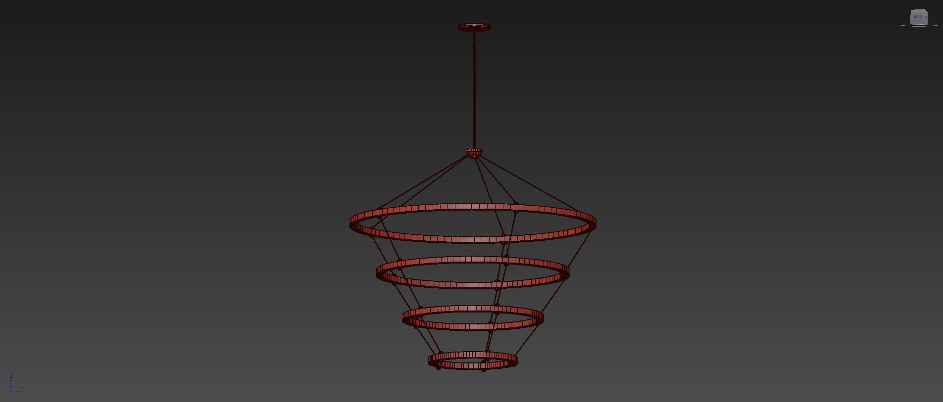 Halo Chandelier 4 Rings by The Future Perfect 3D model_5