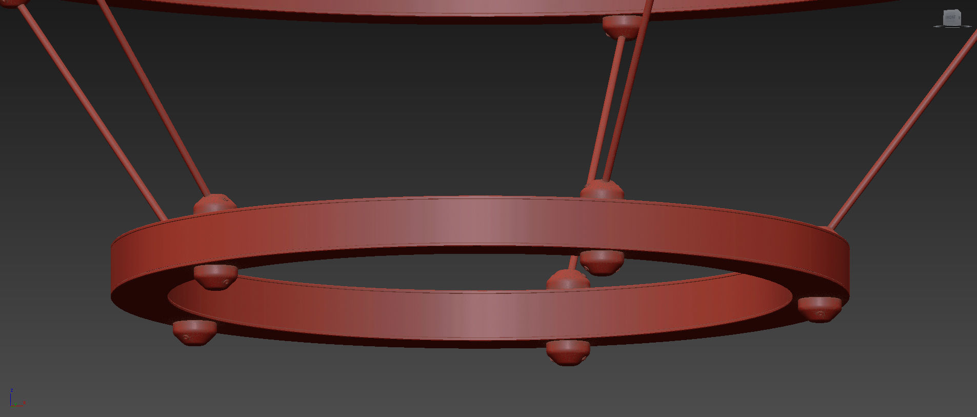 Halo Chandelier 4 Rings by The Future Perfect 3D model_7