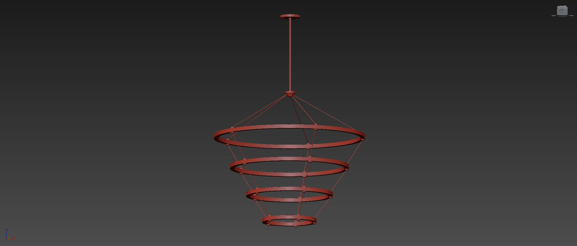 Halo Chandelier 4 Rings by The Future Perfect 3D model_1