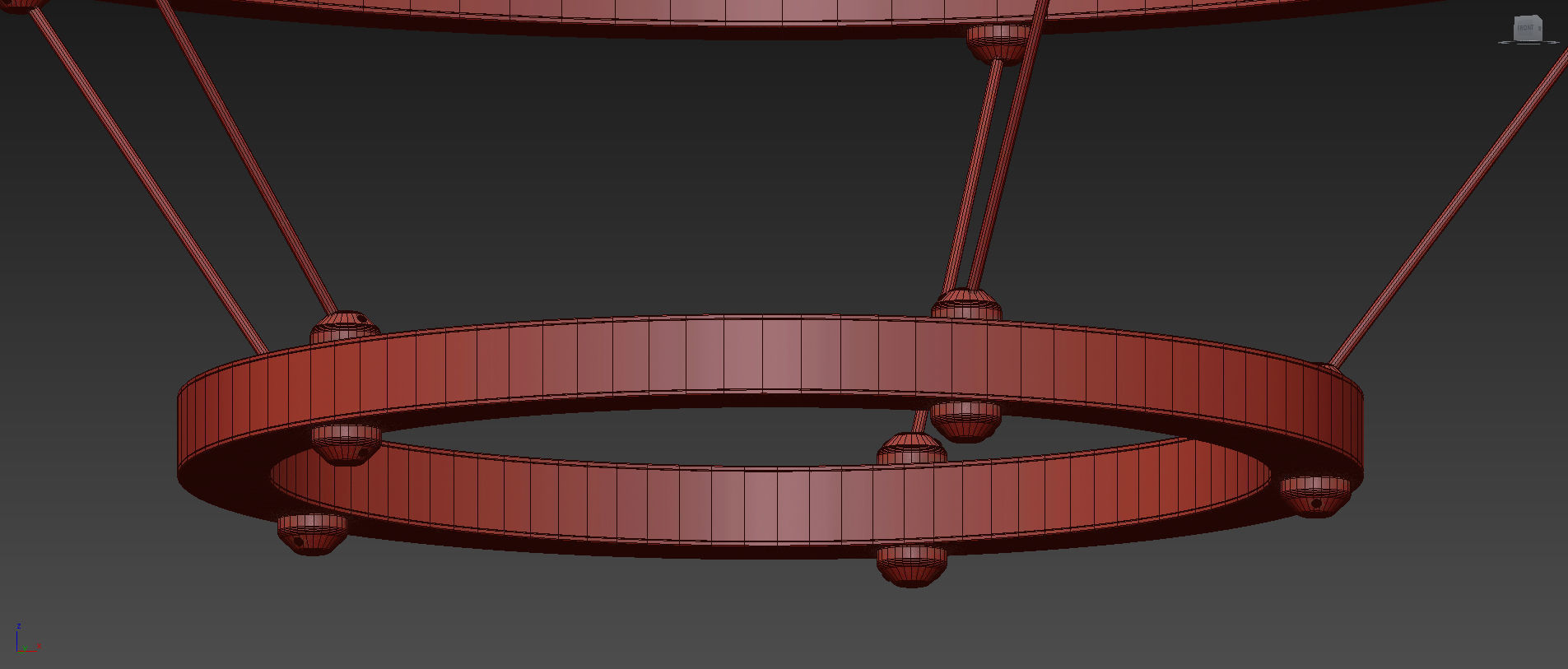 Halo Chandelier 4 Rings by The Future Perfect 3D model_4