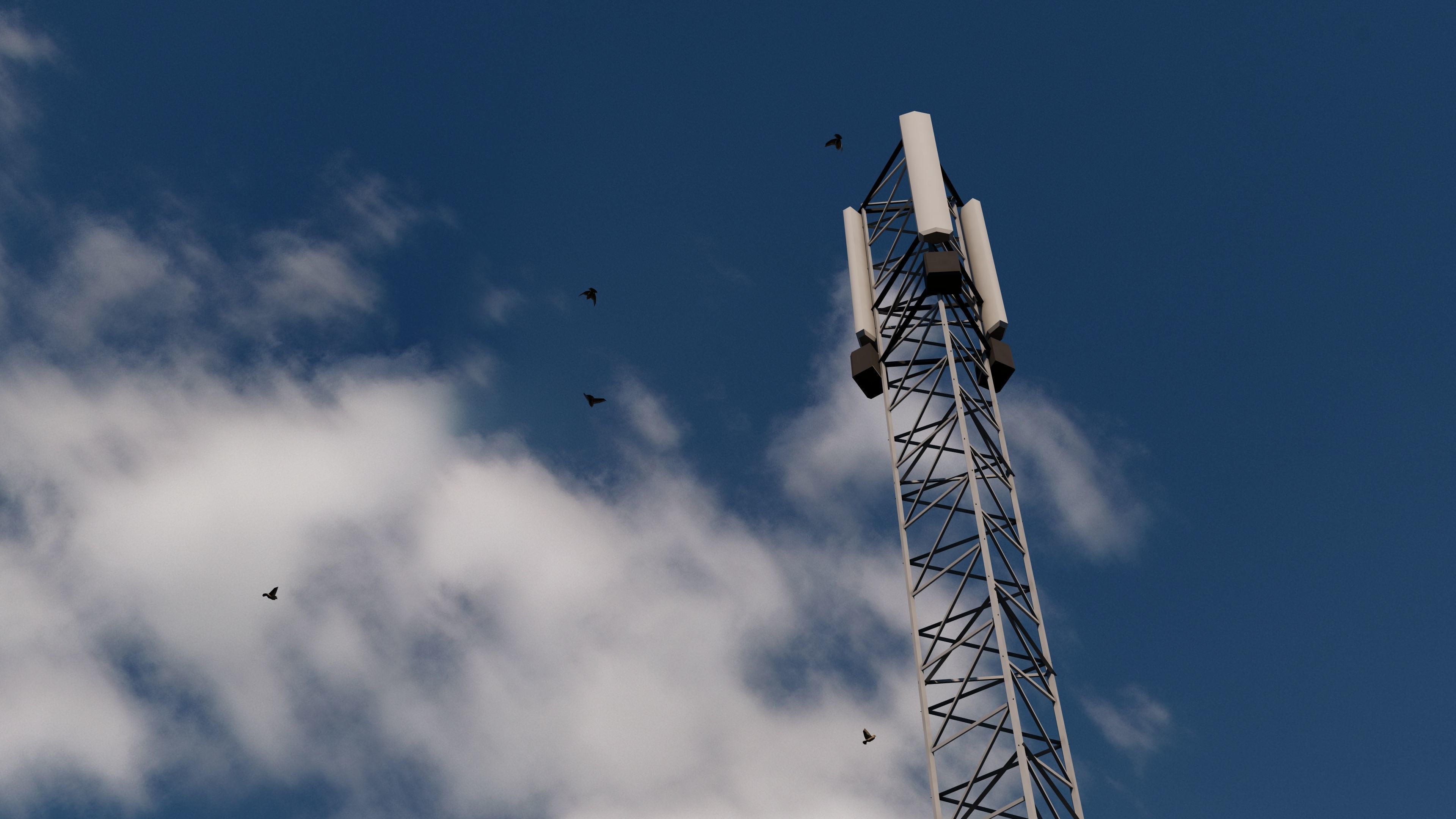 Radio Tower Low-poly 3D model_1