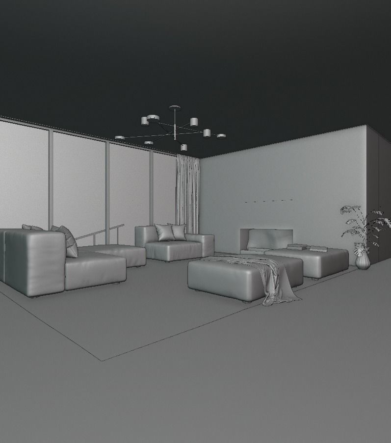 Mountain Sight House 3D-Scene 3D model_4