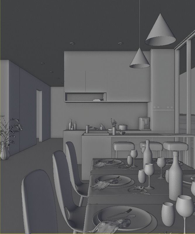 Mountain Sight House 3D-Scene 3D model_5