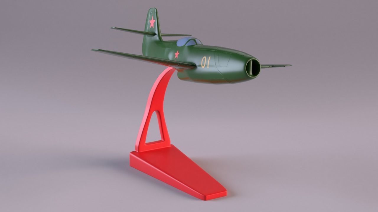 Yakovlev Yak 23 Flora plastic toy version 3D model CGTrader
