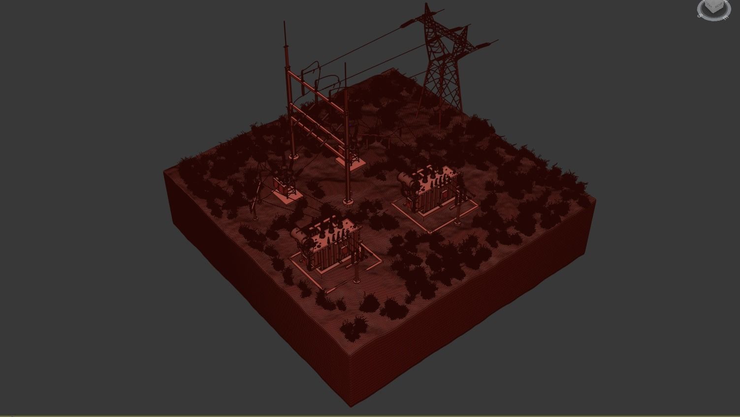 Electrical Substation 3D model_13