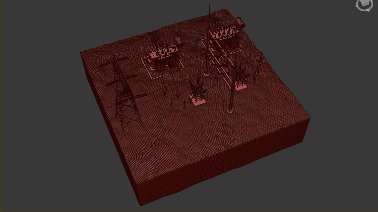 Electrical Substation 3D model_14