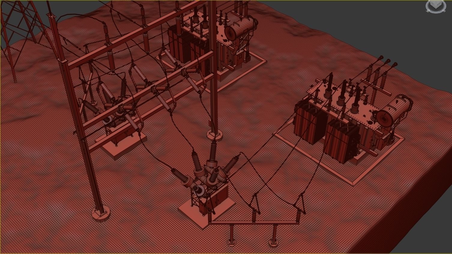 Electrical Substation 3D model_15