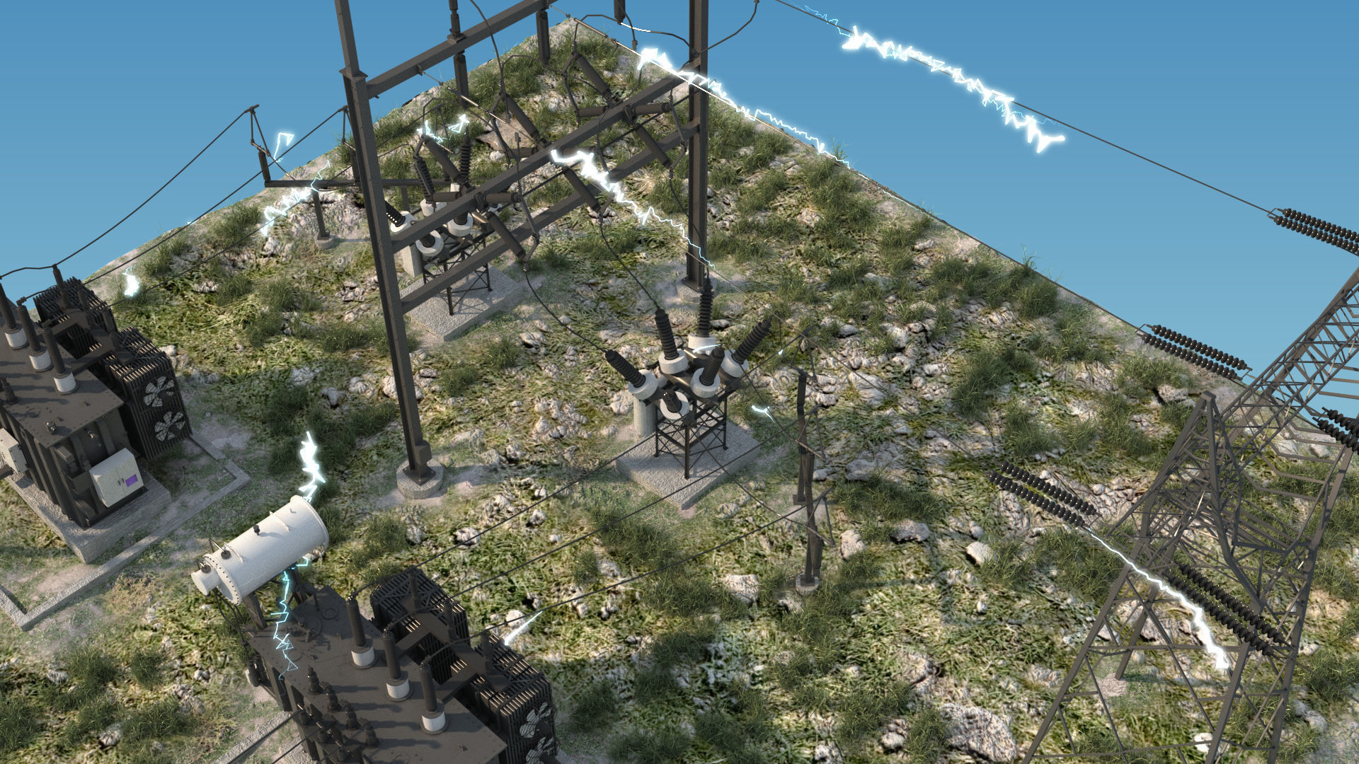 Electrical Substation 3D model_7