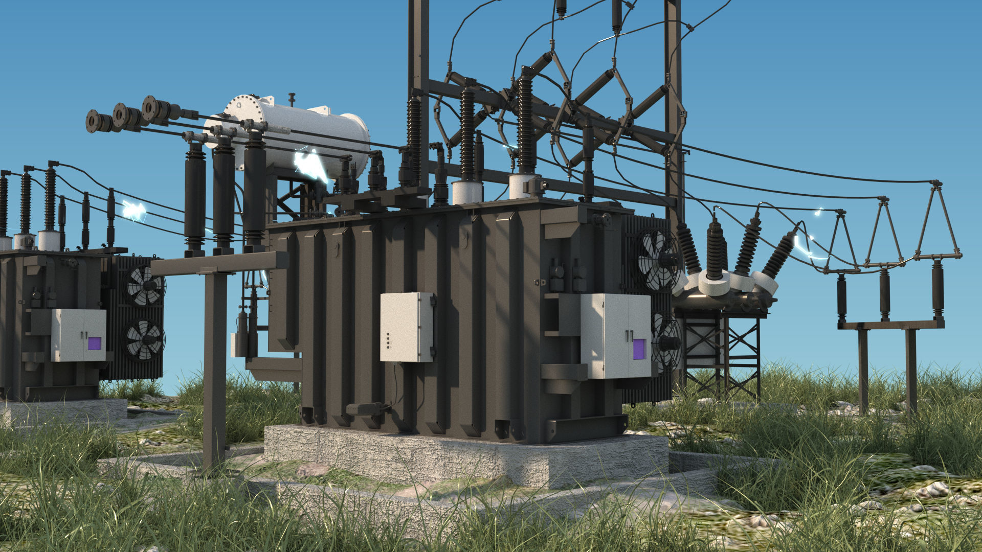 Electrical Substation 3D model_9