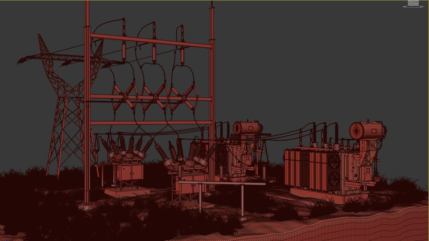 Electrical Substation 3D model_12