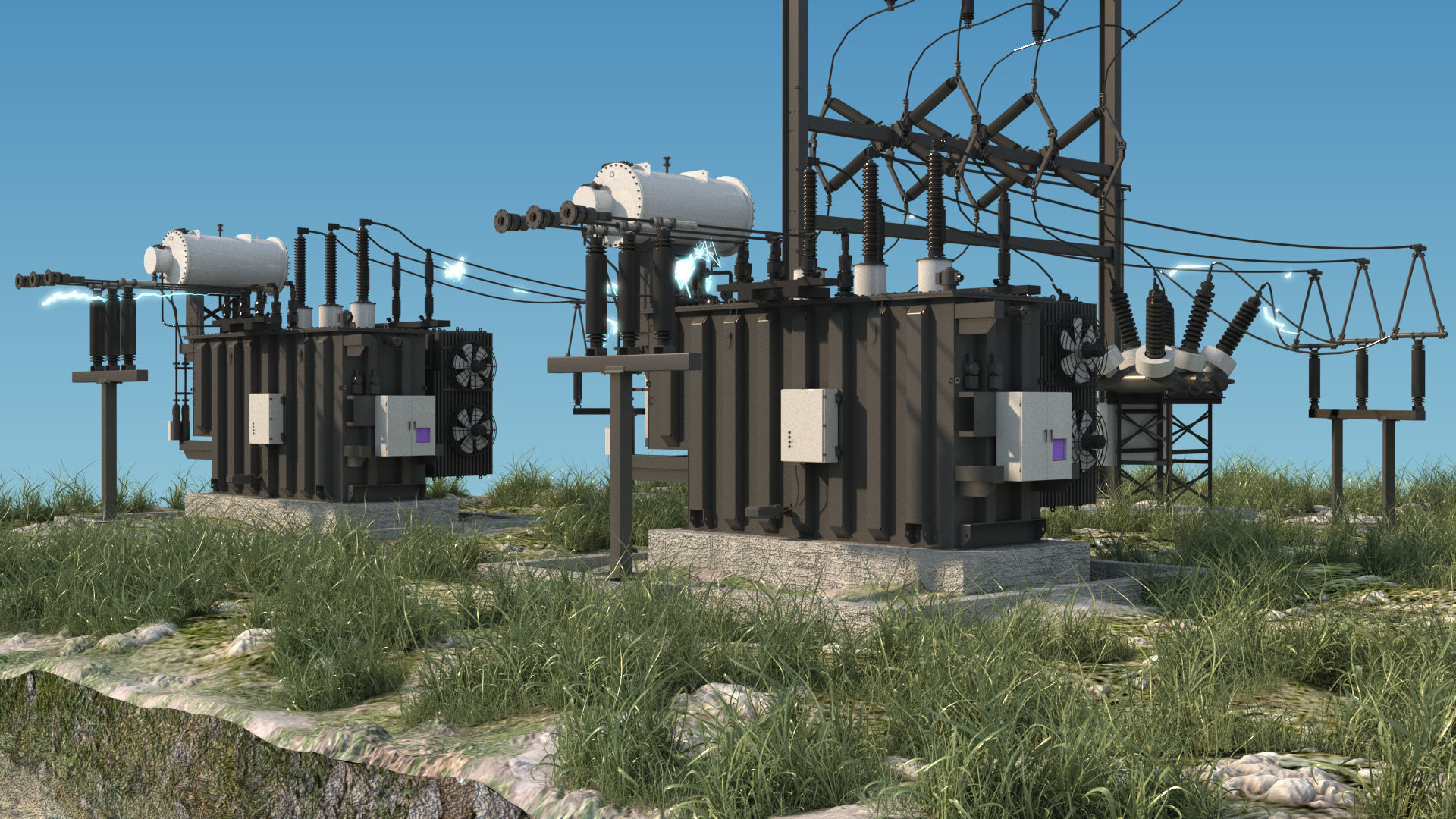 Electrical Substation 3D model_8
