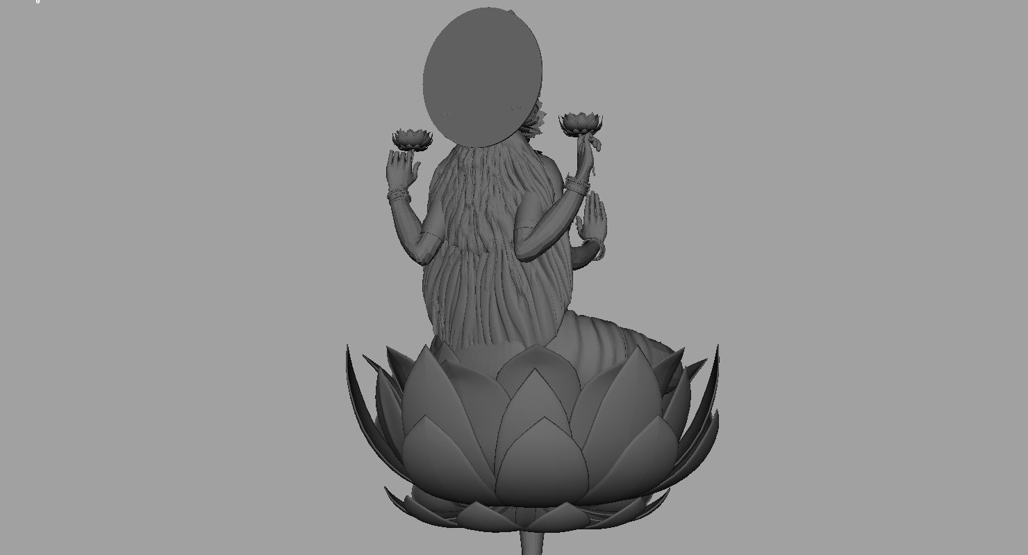 gold god lakshmi 3d model 3D model_15