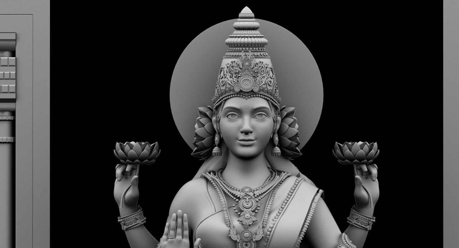 god lakshmi 3d model 3D model_21