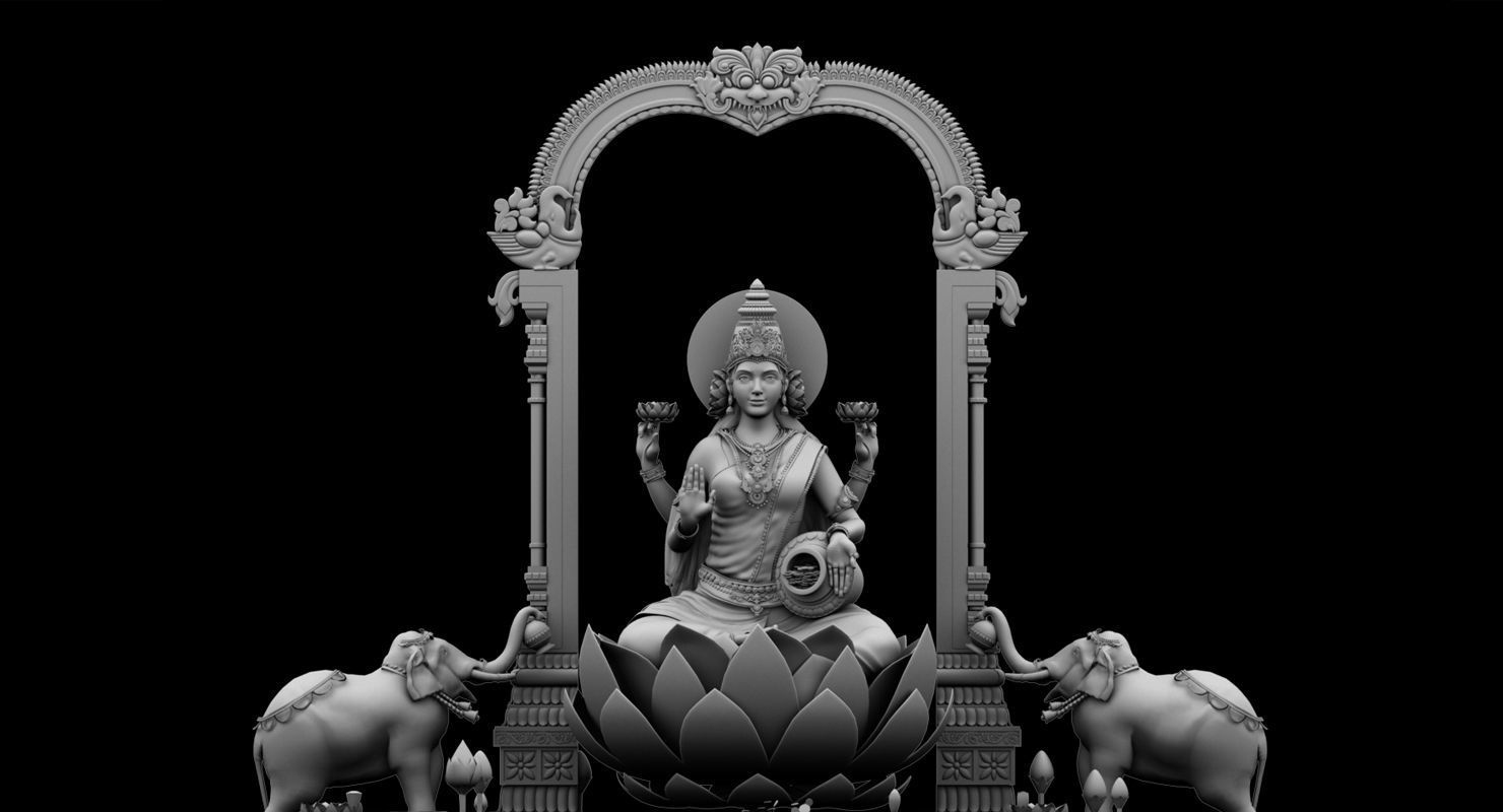 god lakshmi 3d model 3D model_22