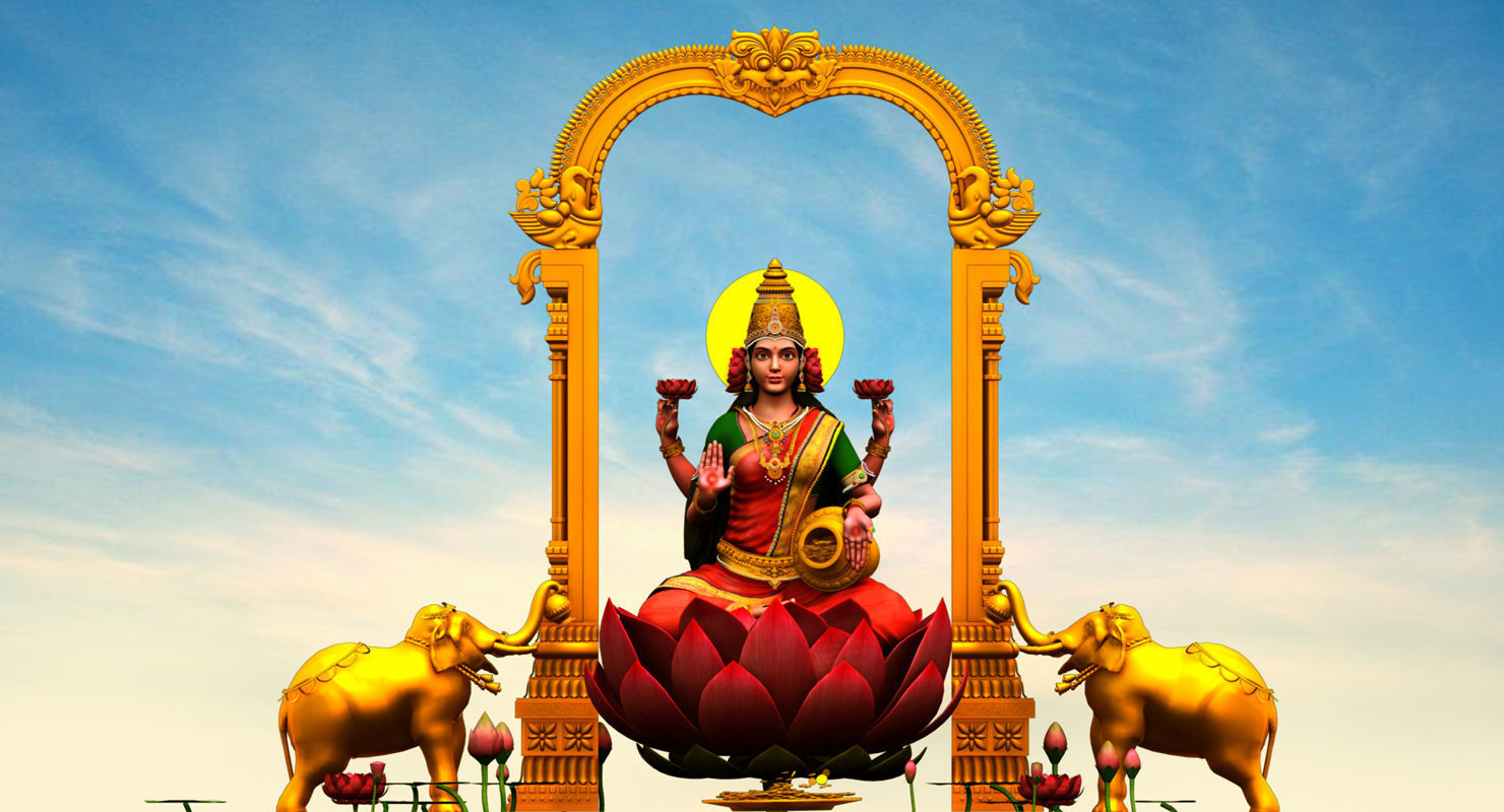 god lakshmi 3d model 3D model_17