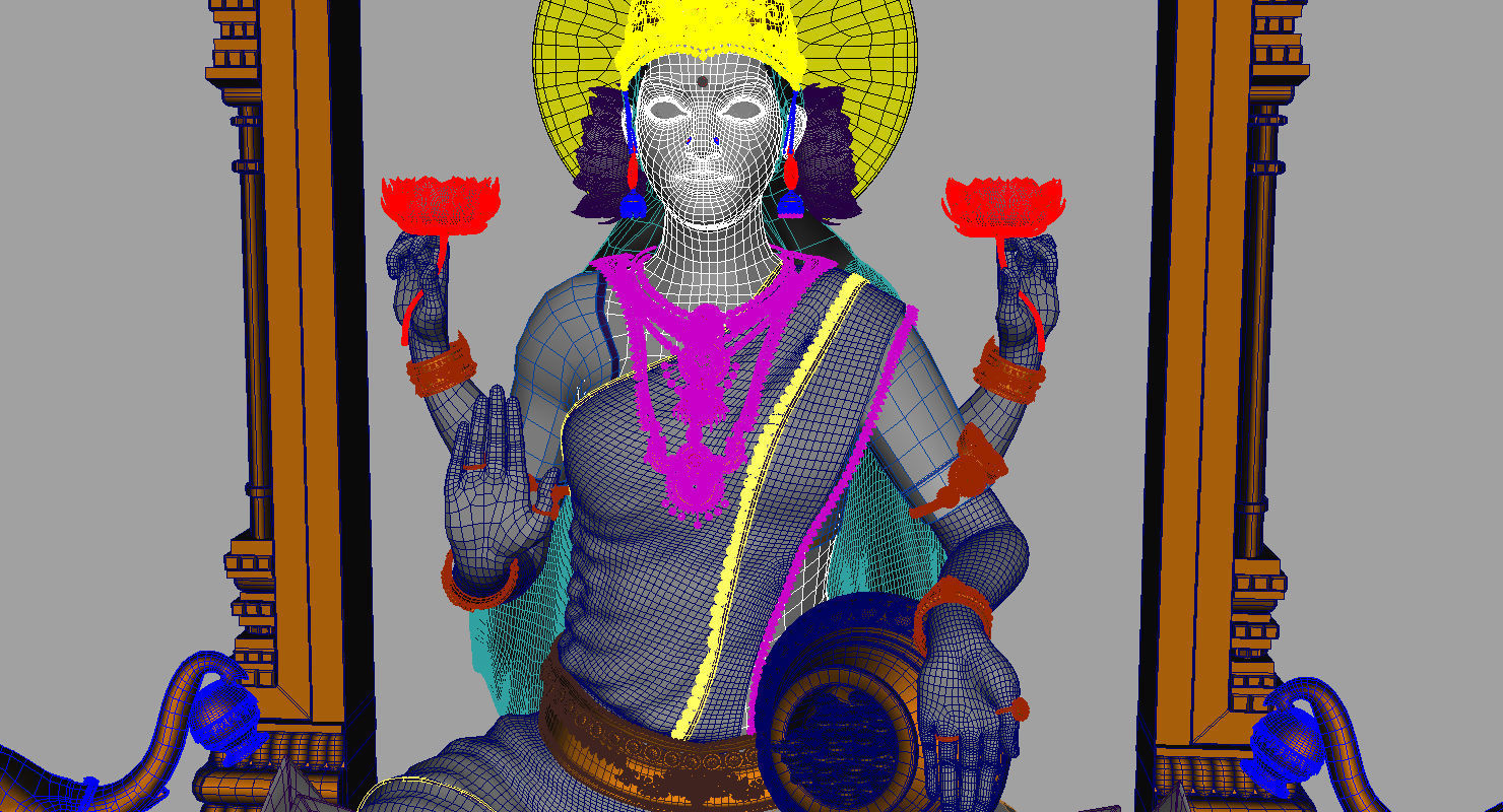 god lakshmi 3d model 3D model_10