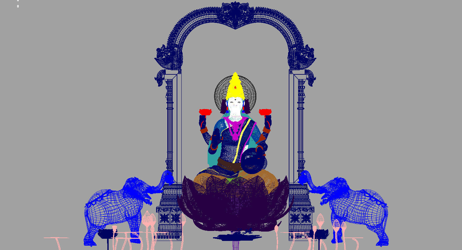 god lakshmi 3d model 3D model_6