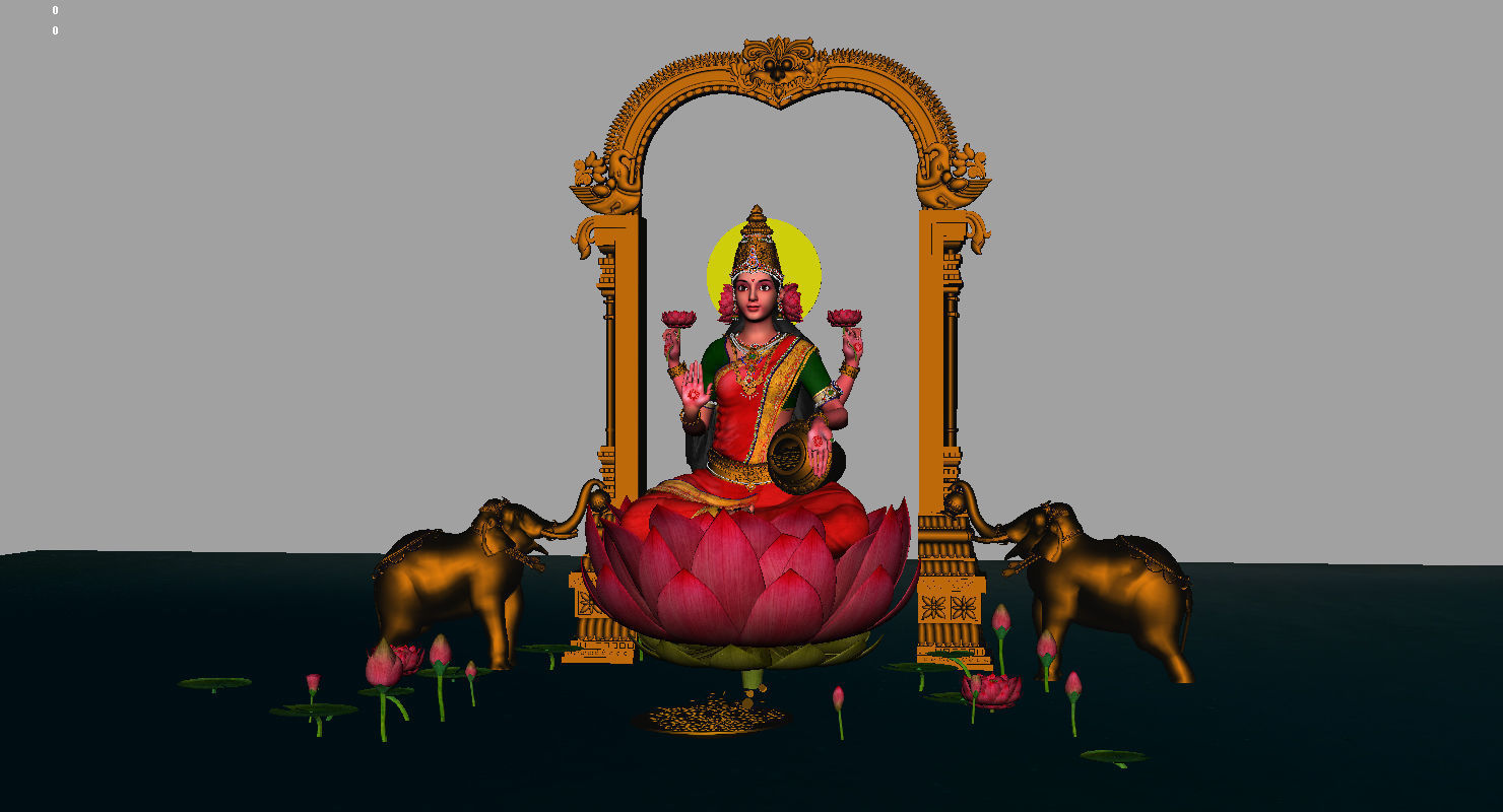 god lakshmi 3d model 3D model_15