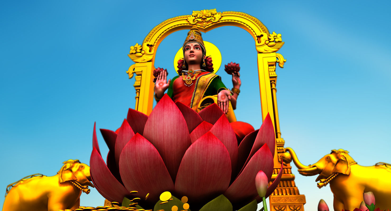 god lakshmi 3d model 3D model_19