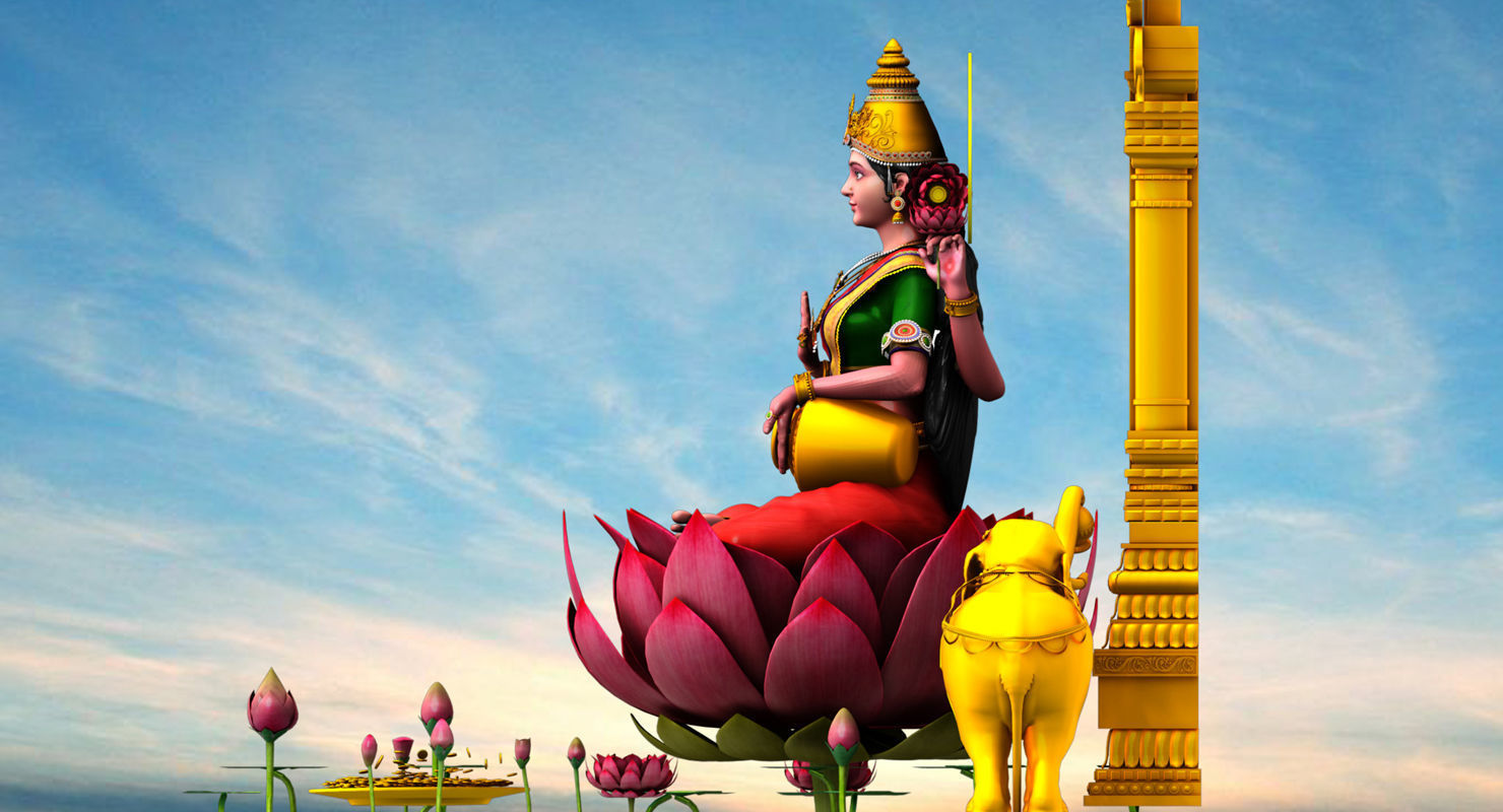 god lakshmi 3d model 3D model_20