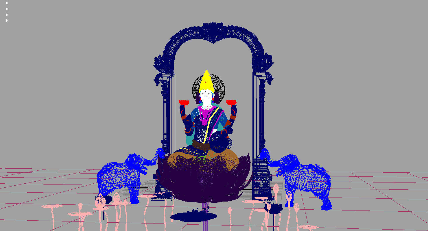 god lakshmi 3d model 3D model_13