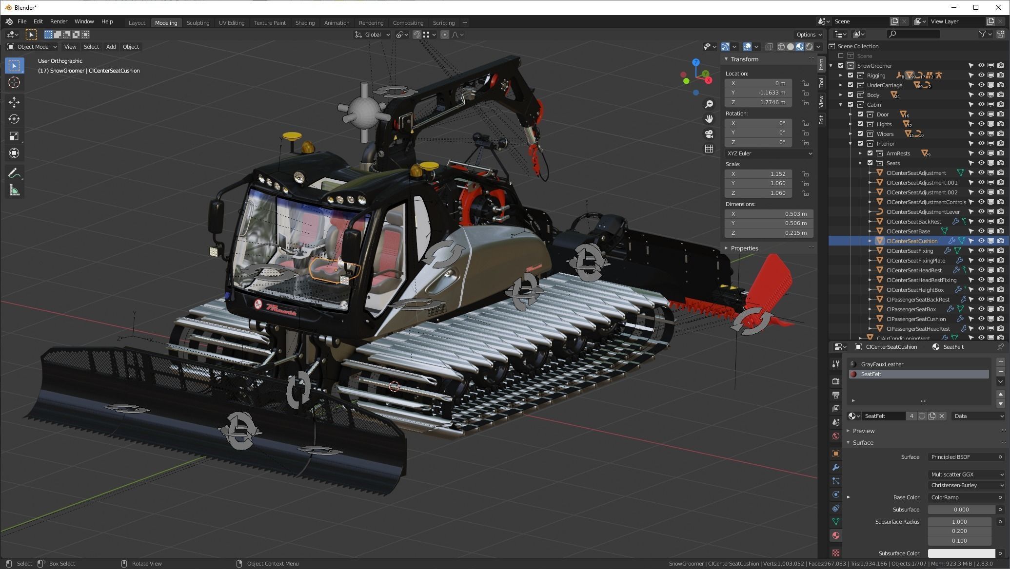 Prinoth Leitwolf Snow Groomer 3D model_26