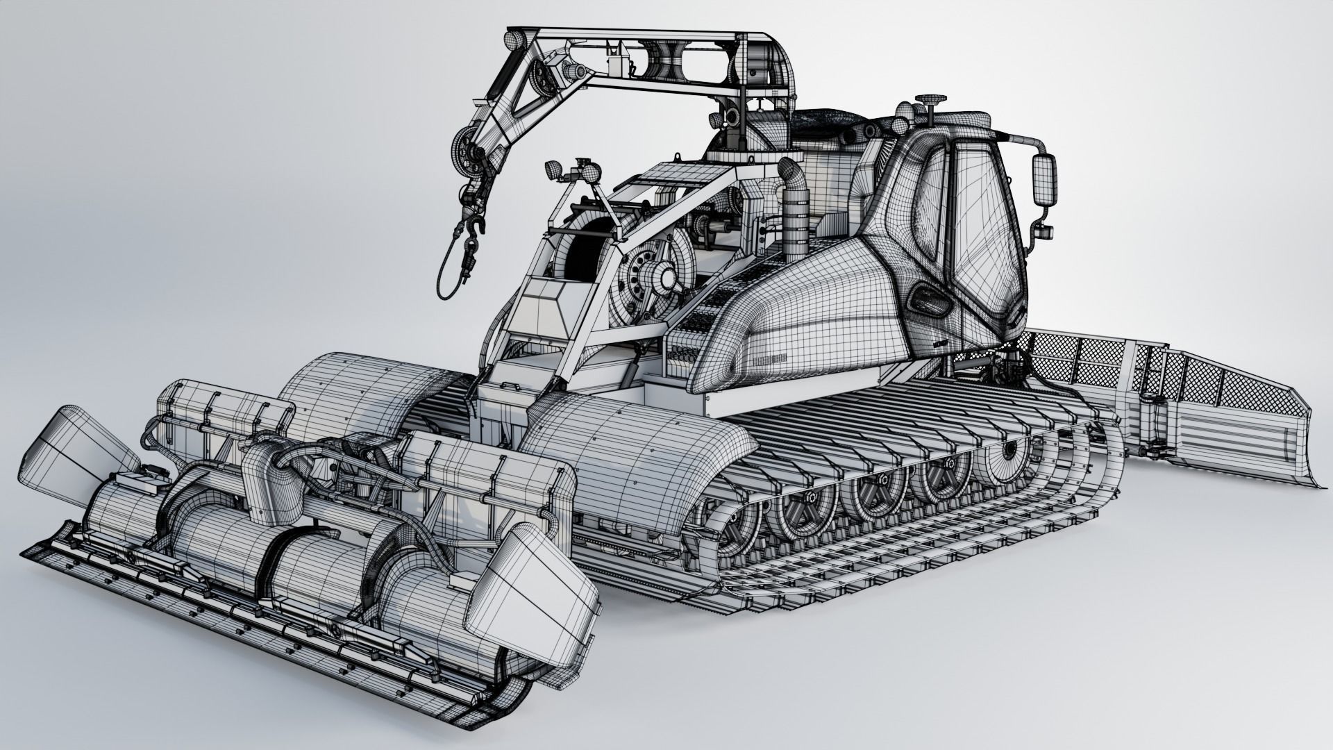 Prinoth Leitwolf Snow Groomer 3D model_5