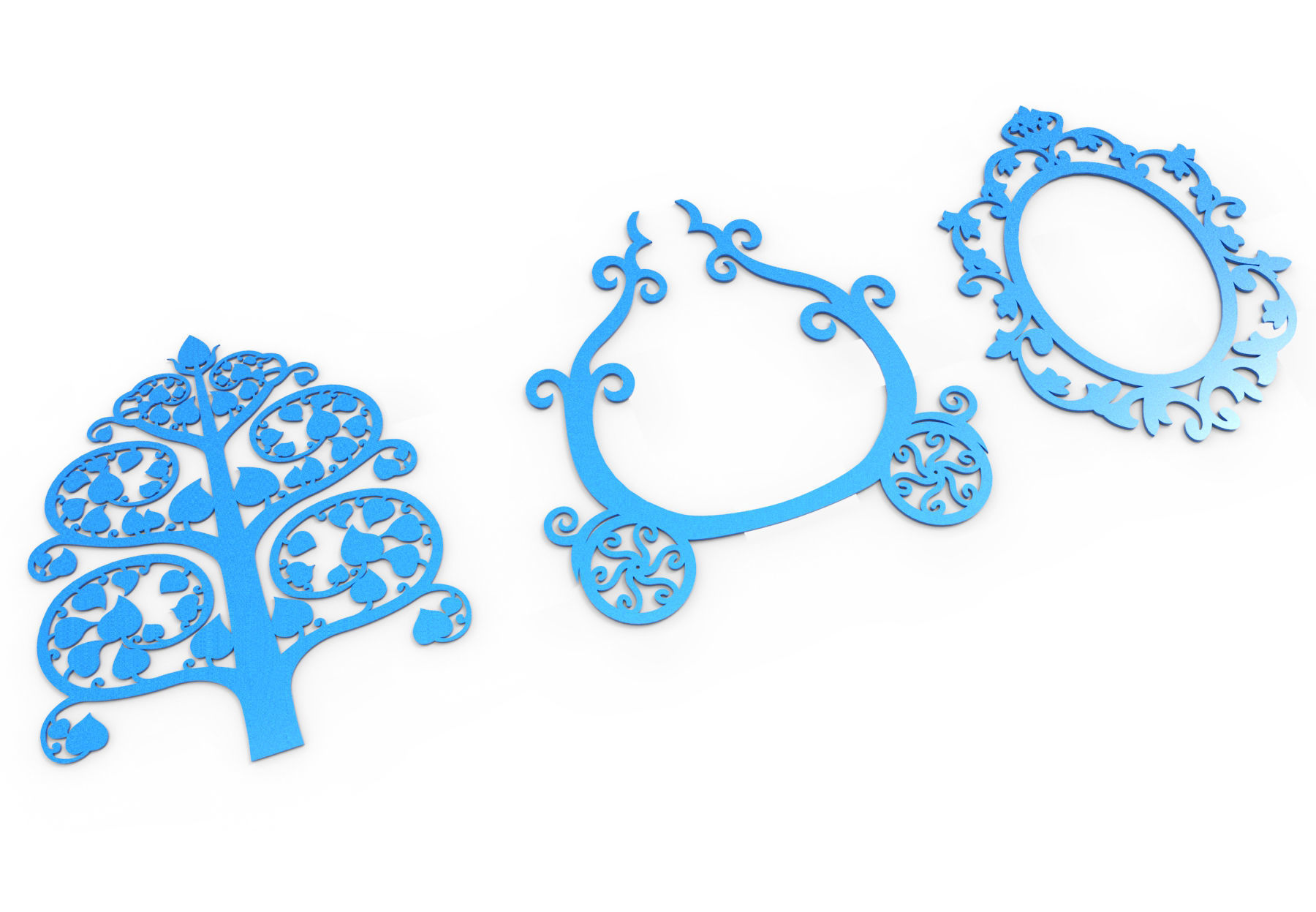 21 3D Decorative wall panels - screen SET 042 3D model_5