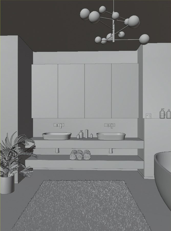 Bathroom Scene 3D model_8